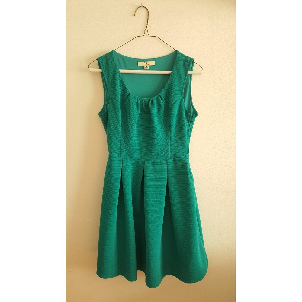 Ya Los Angeles Pleated Teal Party Dress